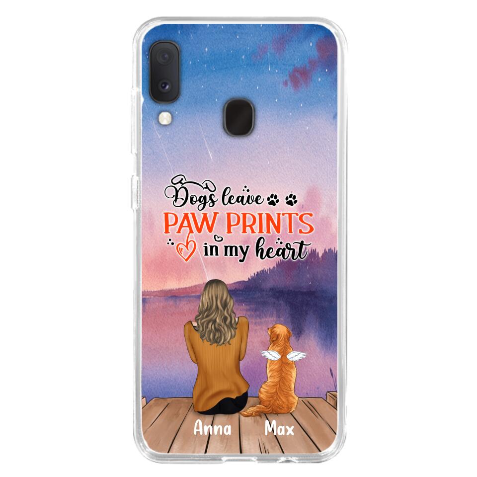 Personalized Dog Phone Case - Up to 4 Dogs - Gift Idea For Dog Lover - My Angel Has Paws - Case For iPhone And Samsung