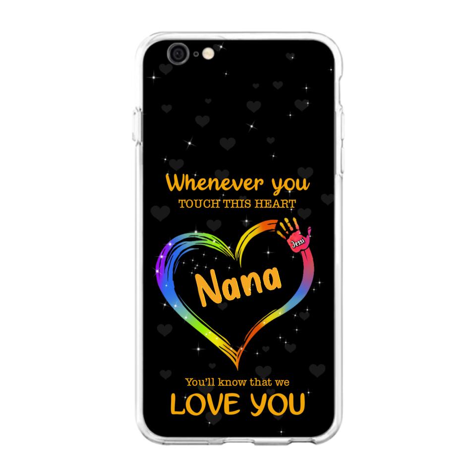 Personalized Phone Case - Whenever You Touch This Heart, You'll Know That We Love You - Case For Iphone and Samsung