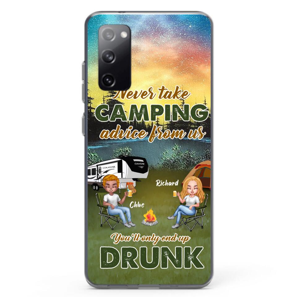 Personalized Camping Friend Phone Case - Up to 7 People - Gift Idea For Camping Friends - We're Like A Really Small Gang - Case For iPhone And Samsung
