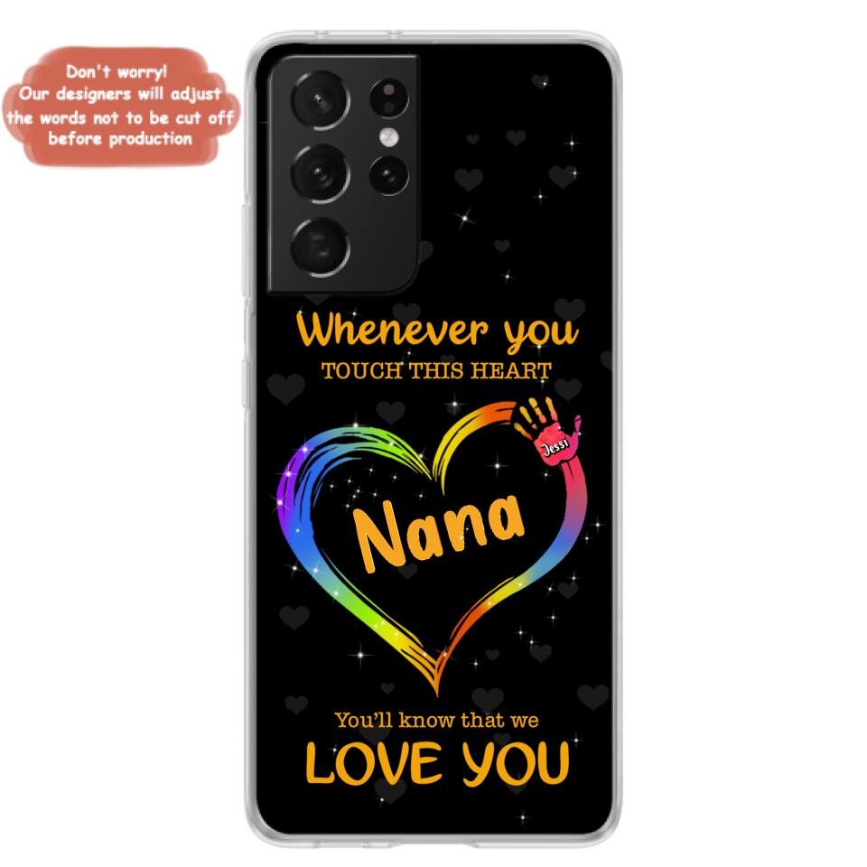 Personalized Phone Case - Whenever You Touch This Heart, You'll Know That We Love You - Case For Iphone and Samsung