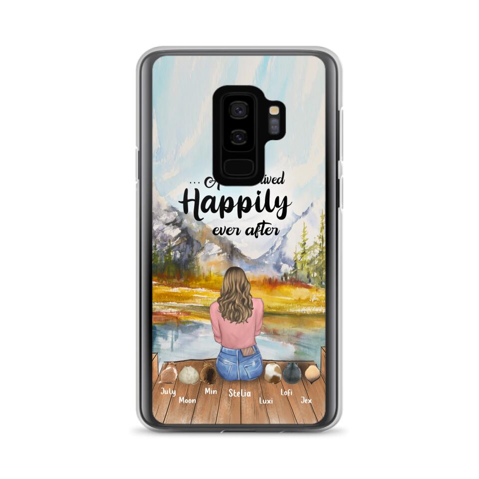 Personalized Dog Mom Phone Case - Up to 4 Dogs - And She Lived Happily Ever After