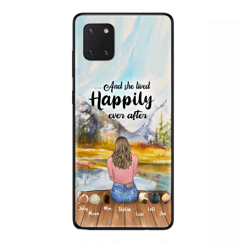 Personalized Dog Mom Phone Case - Up to 4 Dogs - And She Lived Happily Ever After