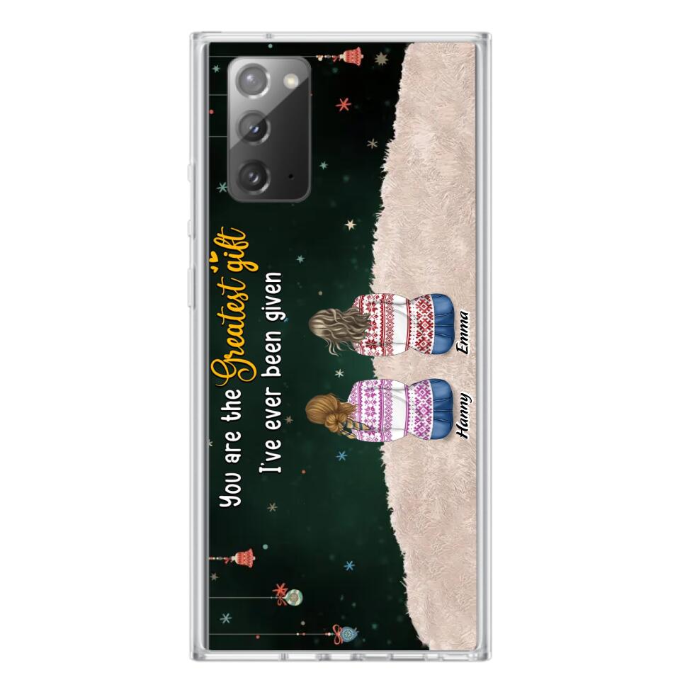 Personalized Christmas Friends Phone Case - Christmas Gift Idea For Friends/Sisters - Up to 12 People - You Are The Greatest Gift I've Ever Been Given - Case For iPhone And Samsung