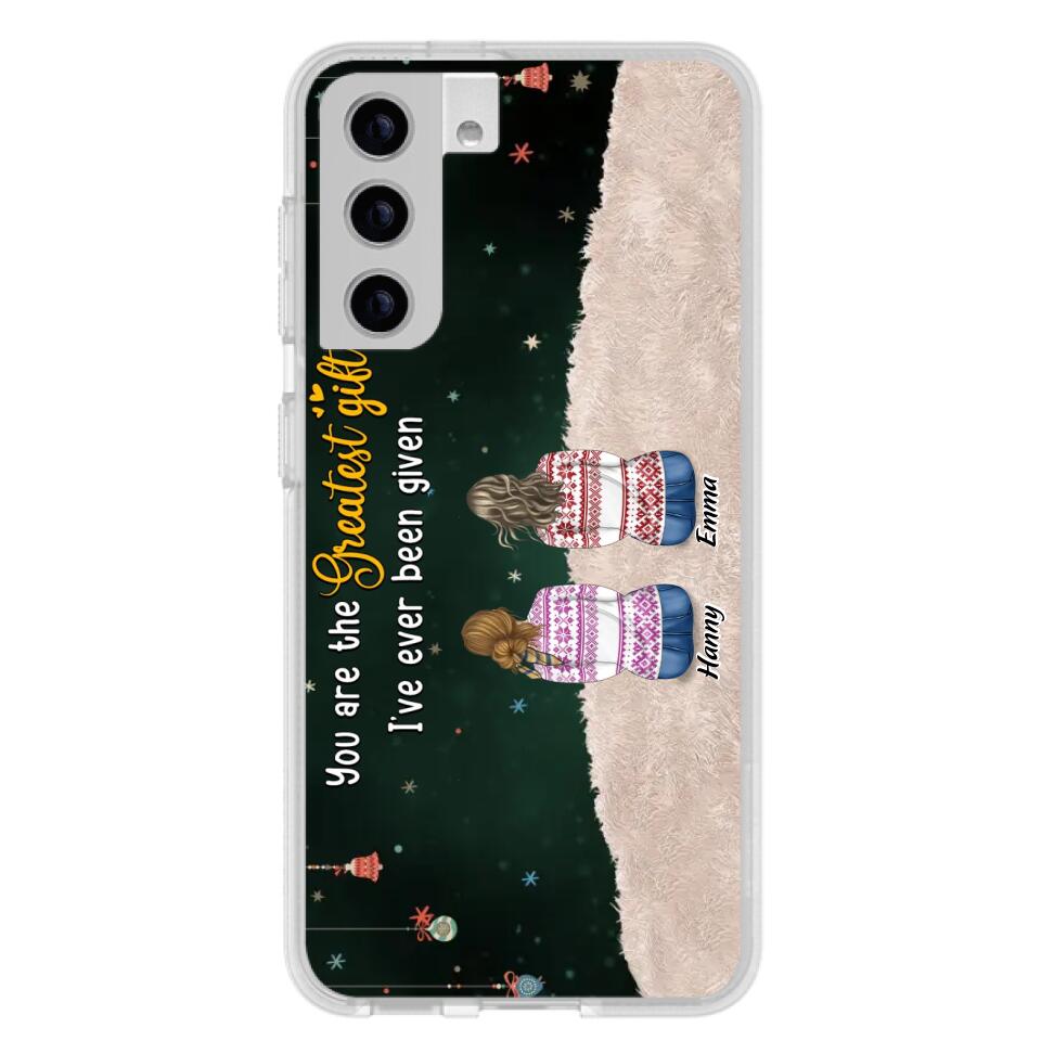 Personalized Christmas Friends Phone Case - Christmas Gift Idea For Friends/Sisters - Up to 12 People - You Are The Greatest Gift I've Ever Been Given - Case For iPhone And Samsung
