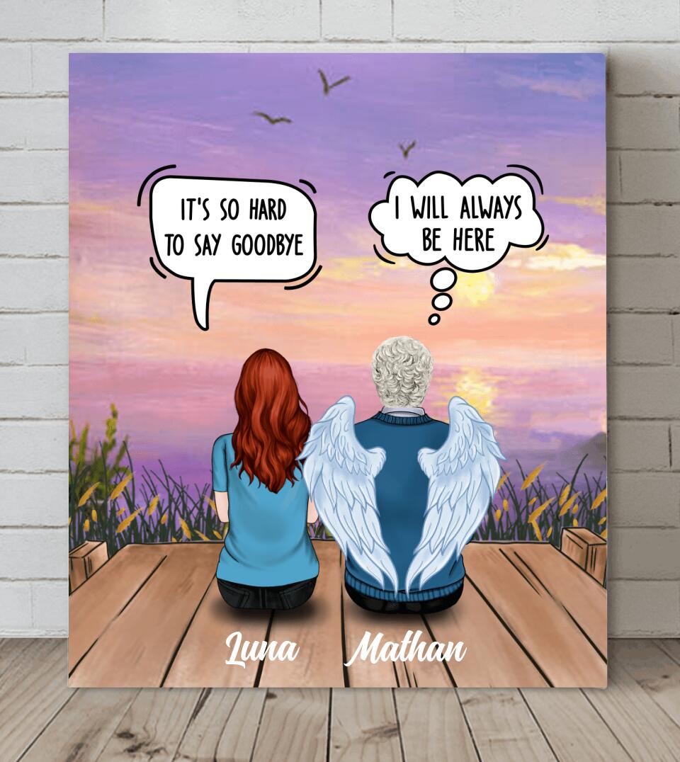 Personalized Memorial Family Canvas - Up to 6 People - Memorial Gift For Family
