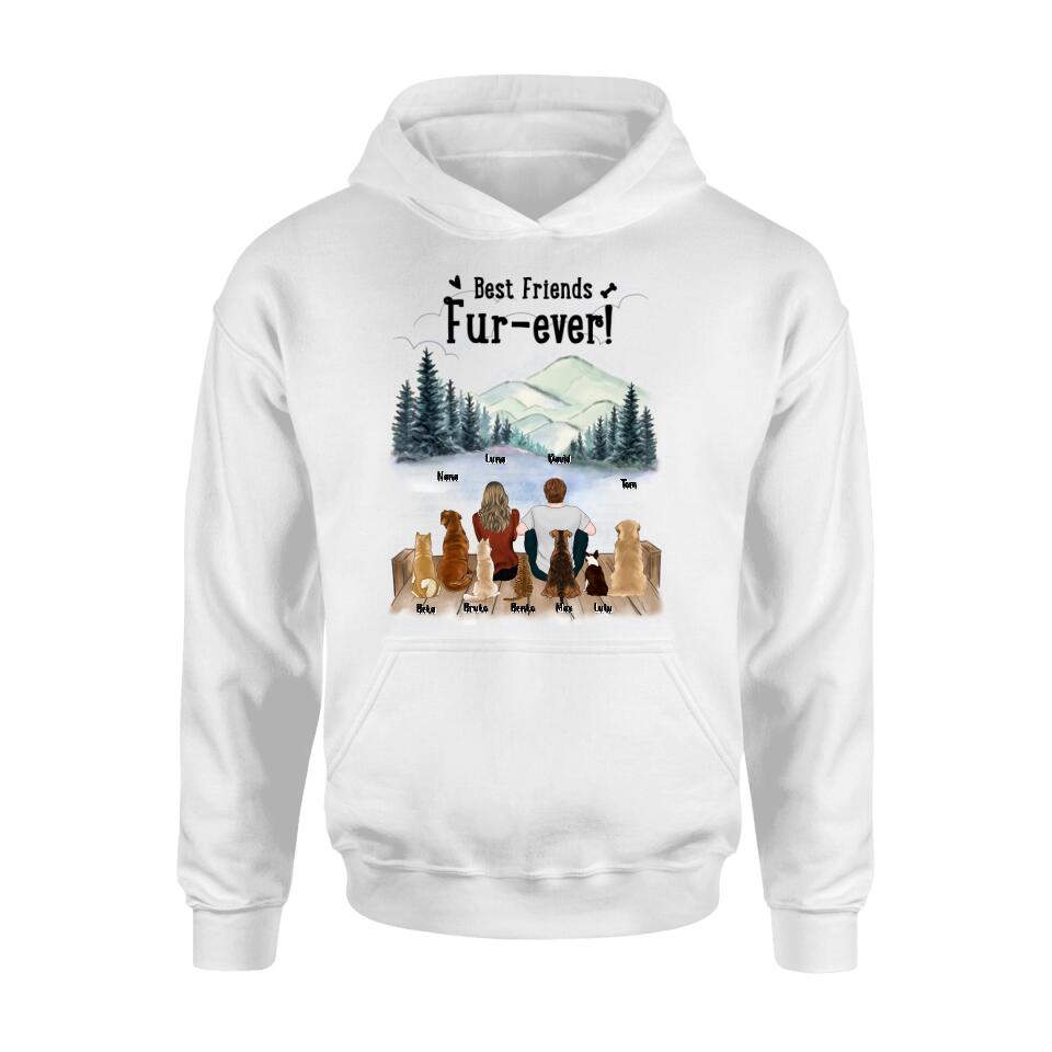 Personalized Gift For Dog Cat T-Shirt/Long Sleeved/Hoodie/Sweatshirt - Gift idea for Dog/Cat Mom, Dog/Cat Dad, Dog/Cat Lovers - Up to 7 Pets