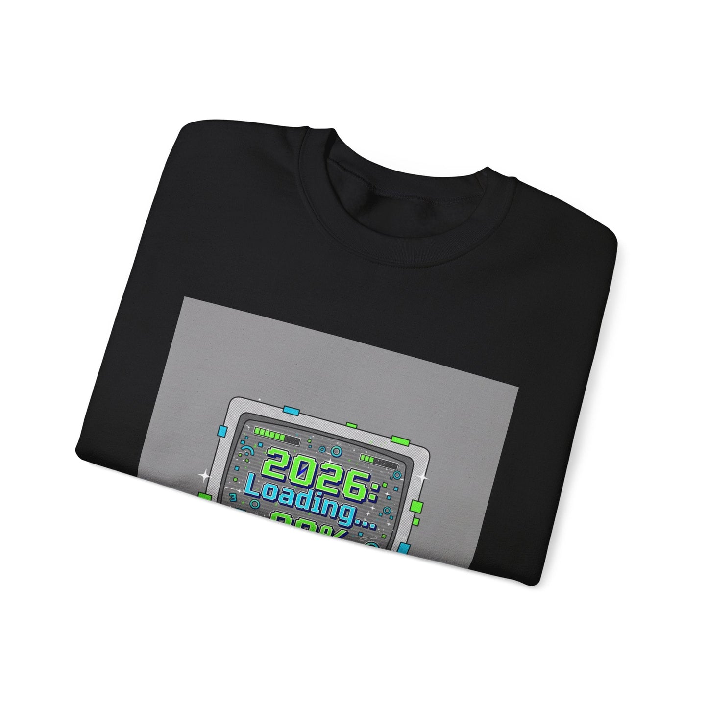 2026 Loading 99% Crewneck Sweatshirt | NYE countdown, retro system UI