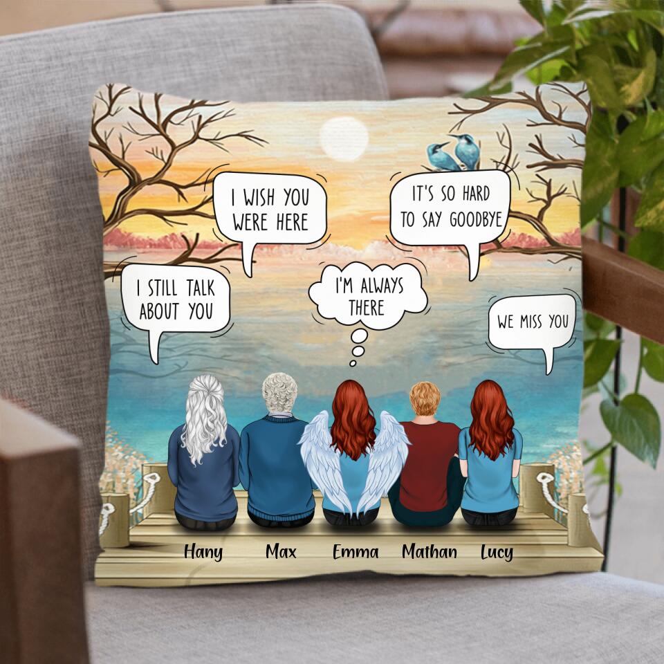 Personalized Memorial Pillow Cover - Up to 5 People - Gift Idea For Family