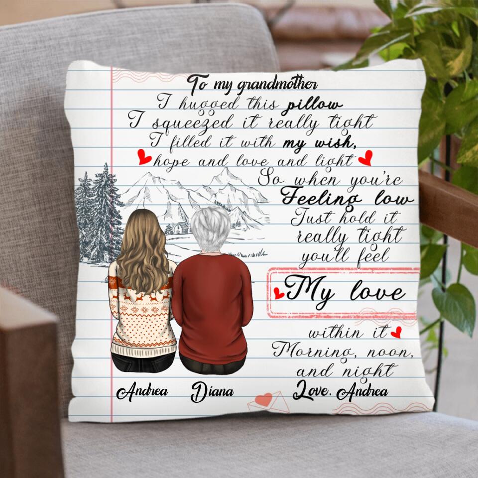 Personalized Family Quilt/Fleece Blanket & Pillow Cover - Best Gift For Family - I Hugged This Blanket
