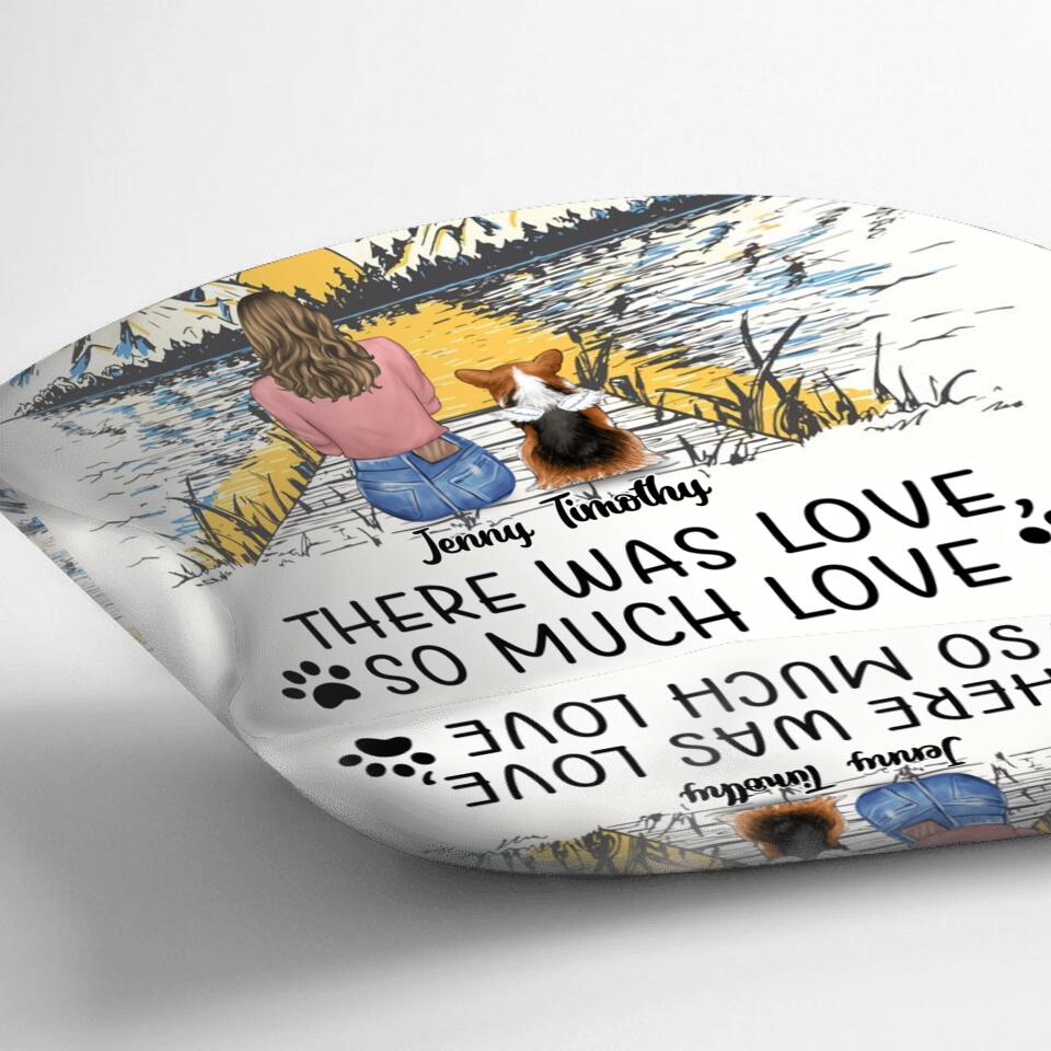 Personalized Memorial Dog Pillow Cover - Up To 5 Dogs - Gift Idea For Dog Lovers - Don't Forget Somewhere Between Hello And Goodbye