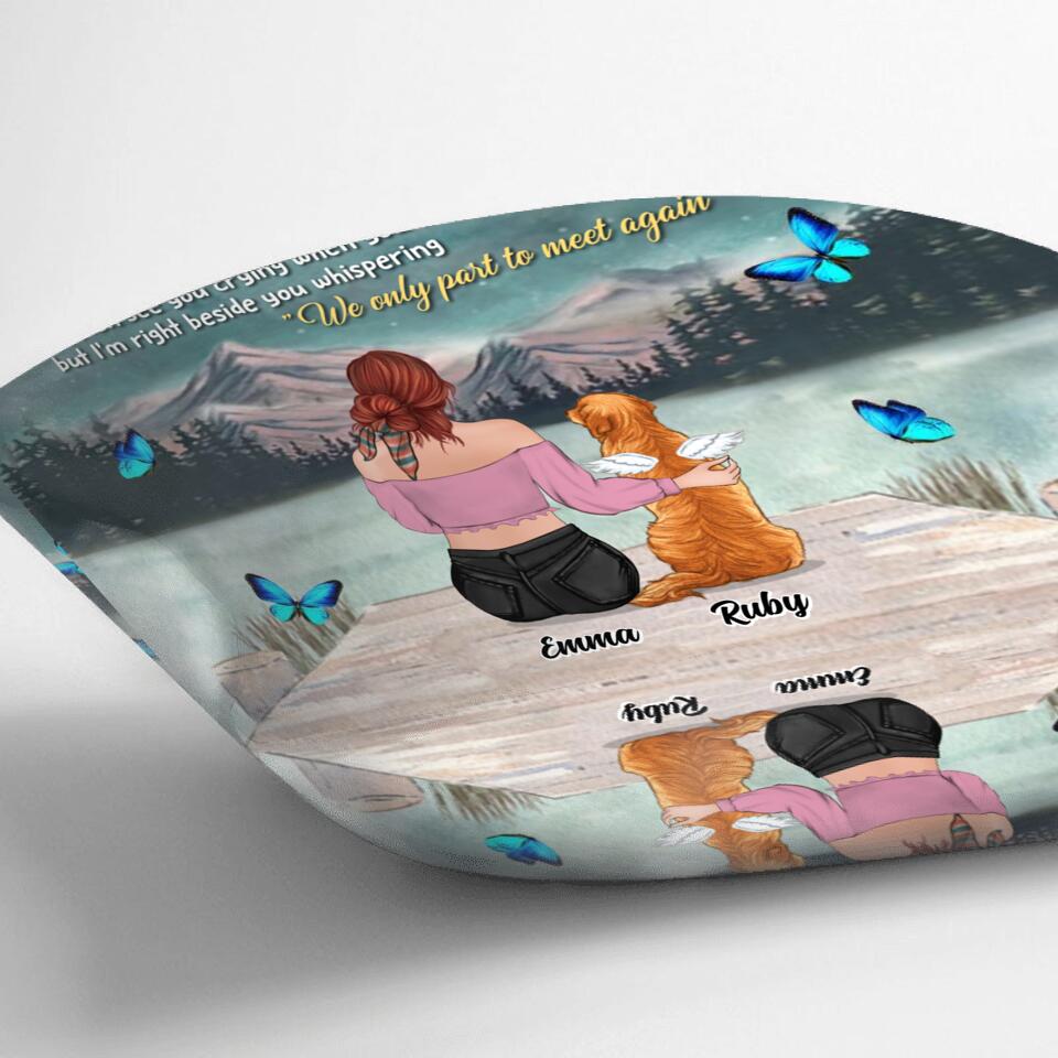 Personalized Memorial Dog/Cat Pillow Cover/Fleece Blanket/Quilt - Adult/Couple With Up to 5 Pets - Memorial Gift For Dog/Cat Lover - You Got A Message From The Rainbow Bridge