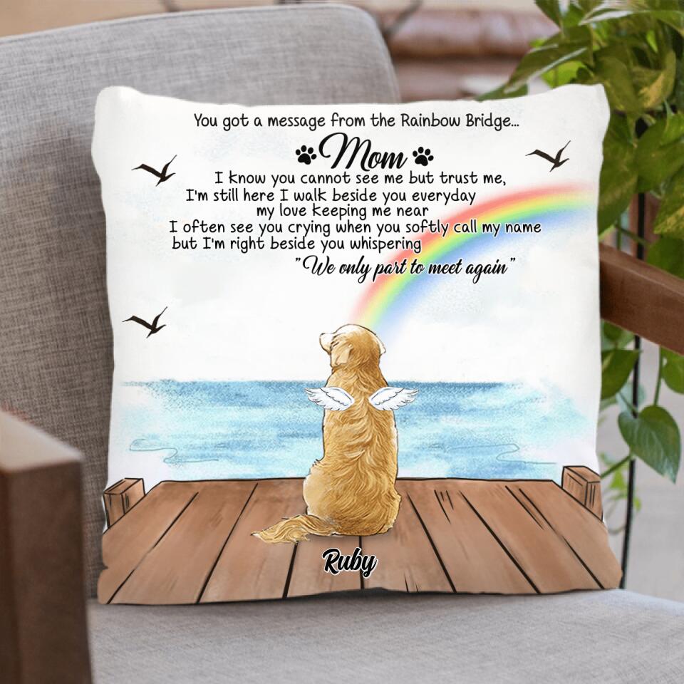 Personalized Memorial Pet Quilt/Fleece Blanket/Pillow Cover - Memorial Gift For Dog/Cat Lover - I'm Still Here