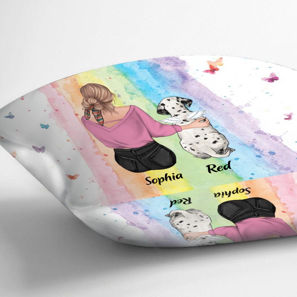 Personalized Pet Mom/Dad Pillow Cover - Gift Idea For Dog/Cat Owner - I Wish The Rainbow Bridge Had Visiting Hours