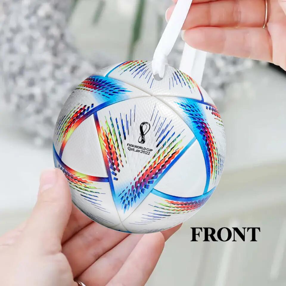 Personalized World Cup Acrylic Ornament - Up to 32 Teams - Gift Idea for Football Lovers