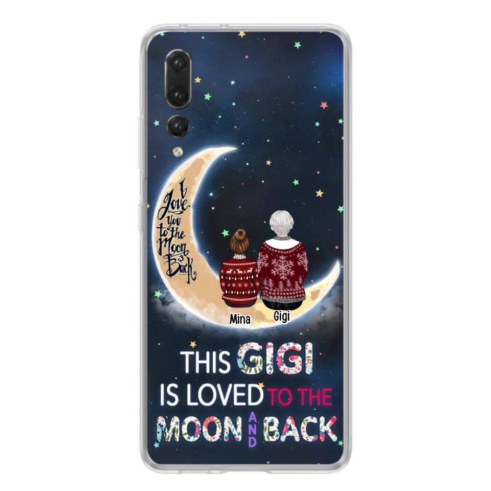 Personalized Grandma Phone Case - Christmas Gift Idea For Grandma - Grandma With Up to 5 Kids - This Gigi Is Loved To The Moon And Back - Case For Xiaomi, Oppo And Huawei