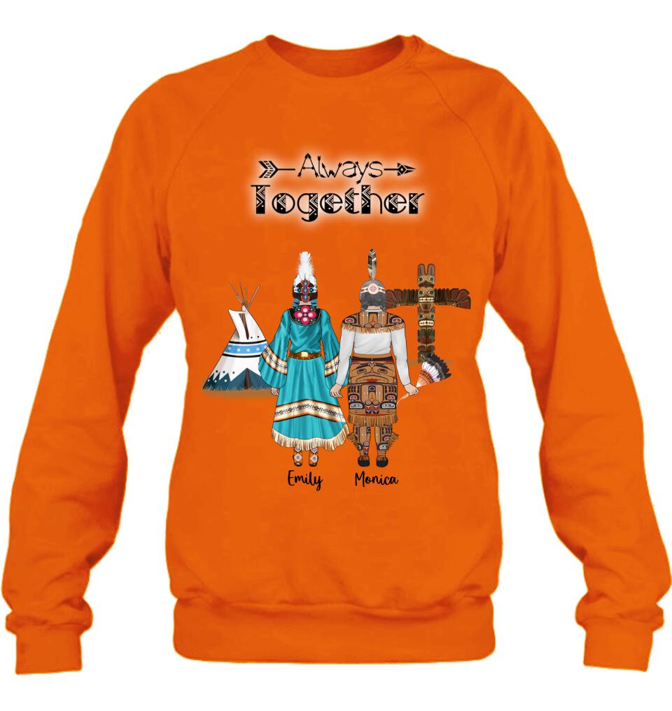 Personalized Native American Mother and Daughters T-Shirt/Long Sleeves/Hoodie/Sweater - Gift for Native American Mother and Daughters - Up to 2 Daughters