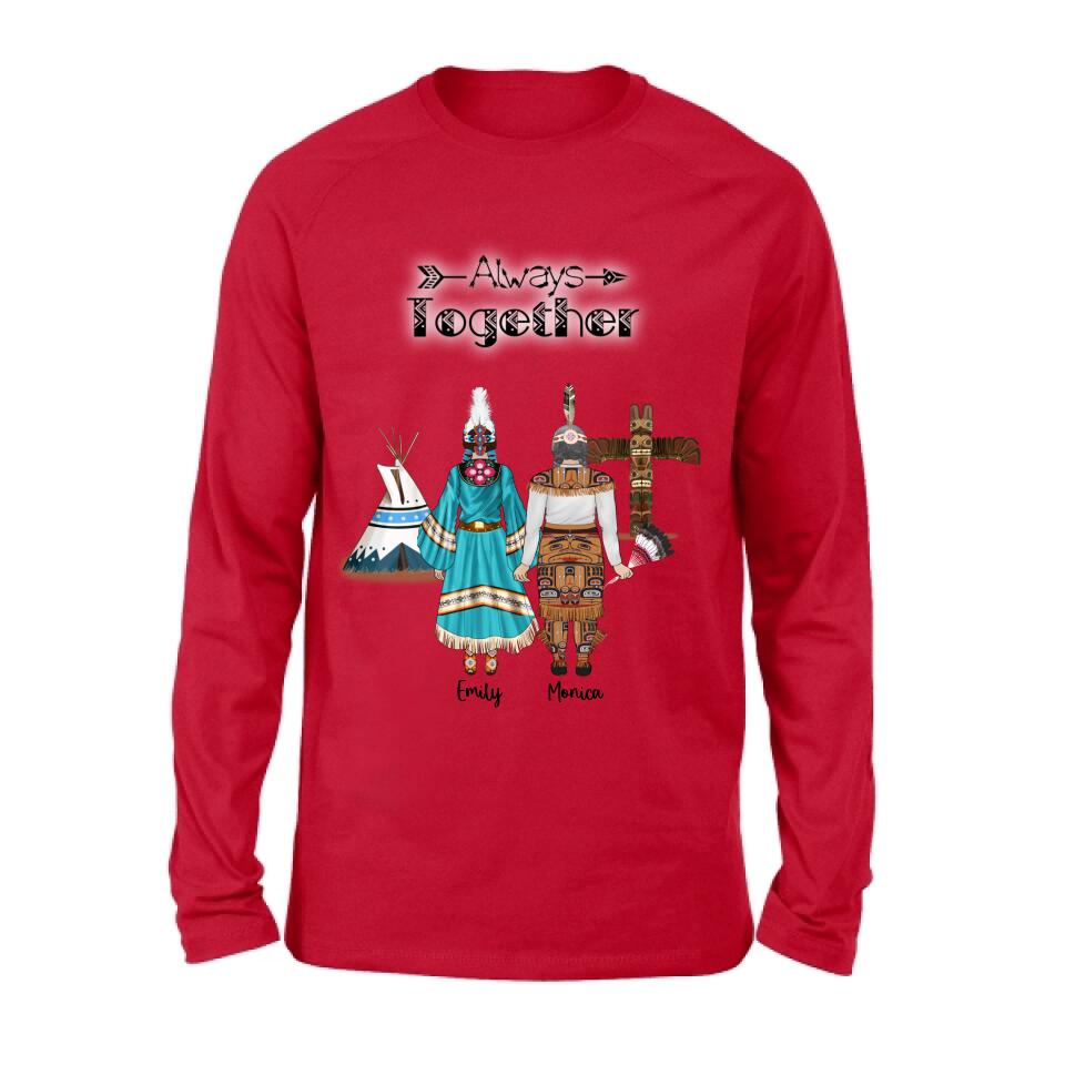 Personalized Native American Mother and Daughters T-Shirt/Long Sleeves/Hoodie/Sweater - Gift for Native American Mother and Daughters - Up to 2 Daughters