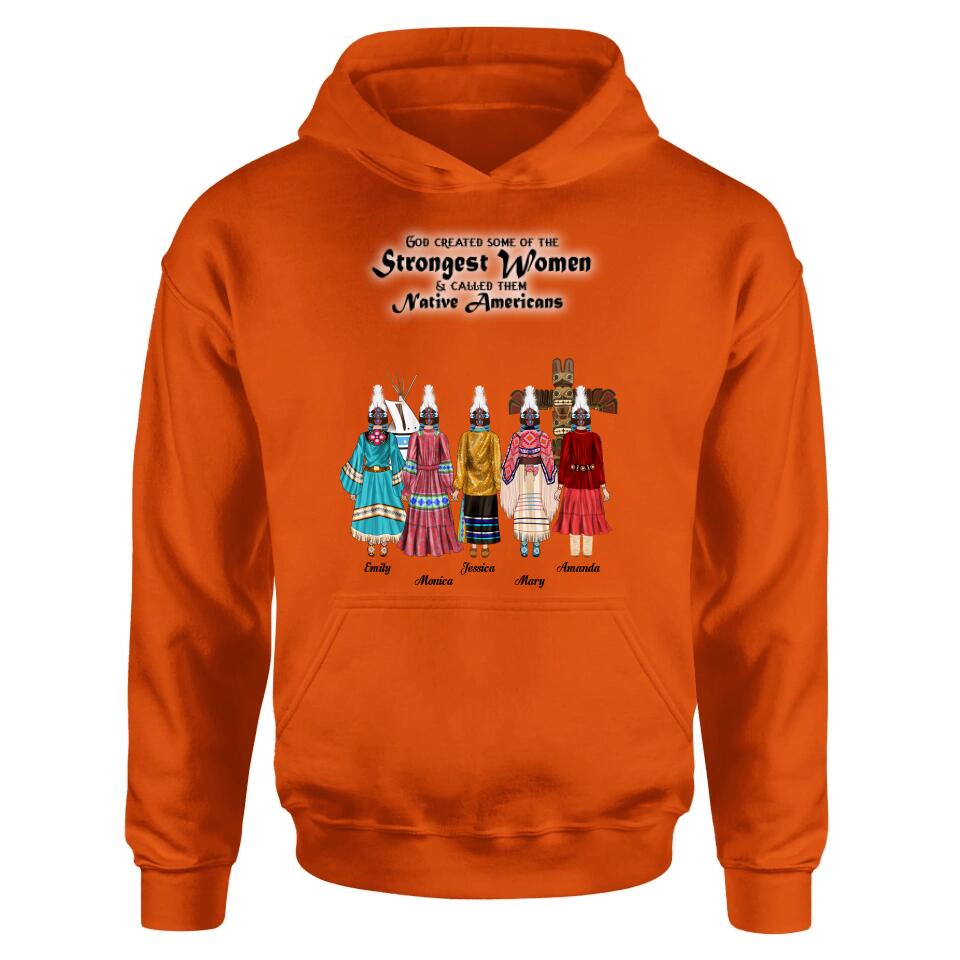 Custom Personalized T-Shirt/Hoodie/Sweatshirt/Long Sleeves - Gift for Native American Best Friends/Sisters - Up to 5 Girls