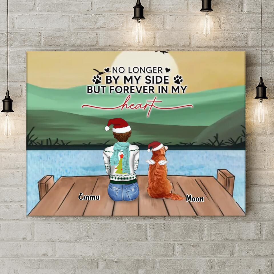 Personalized Pet Mom/Dad Canvas - Gift Idea For Dog/Cat Lovers - Up to 4 Pets - Best Friends Come Into Our Lives And Leave Paw Prints On Our Hearts