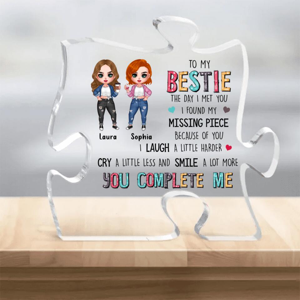 Personalized Besties Puzzle Acrylic Plaque - Up to 5 Besties - Best Gift For Friends/Bestie