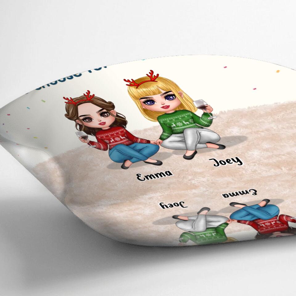 Personalized Best Friends/Sisters Pillow Cover - Gift Idea For Sisters/Besties - Up to 4 Girls - Best Friends Are The Sisters We Choose For Ourselves