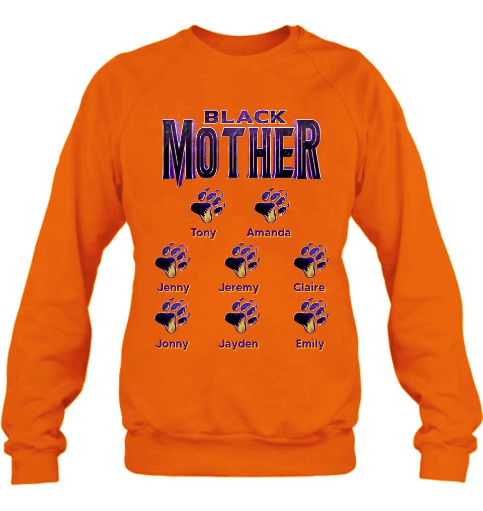 Personalized Black Mother Shirt - Up to 8 Children - Gift Idea For Mother/Grandmother, Mother's Day Gift Mother's Day