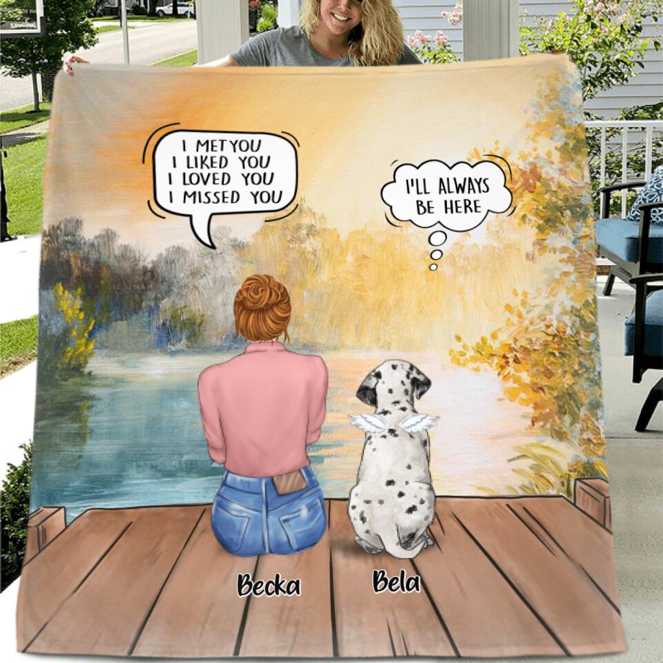Personalized Dog Cat Blanket/Pillow - Gift For Dog Mom, Cat Mom - I met you Blanket/Round Pillow/Heart Pillow - Up to 5 Pets