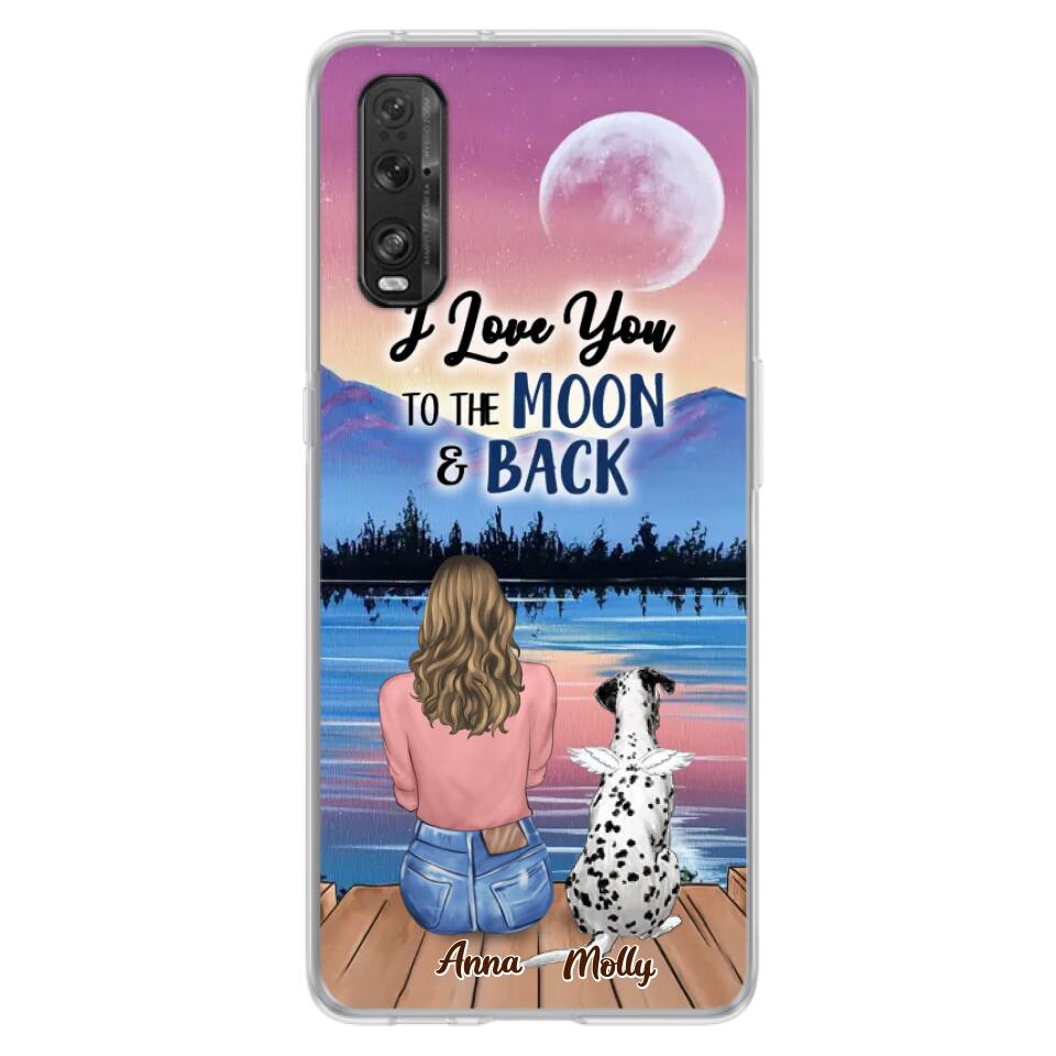 Personalized Memorial Pet Phone Case - Up to 4 Pets - Gift For Dog/Cat Lover - I Love You To The Moon & Back - Case For Xiaomi, Oppo And Huawei