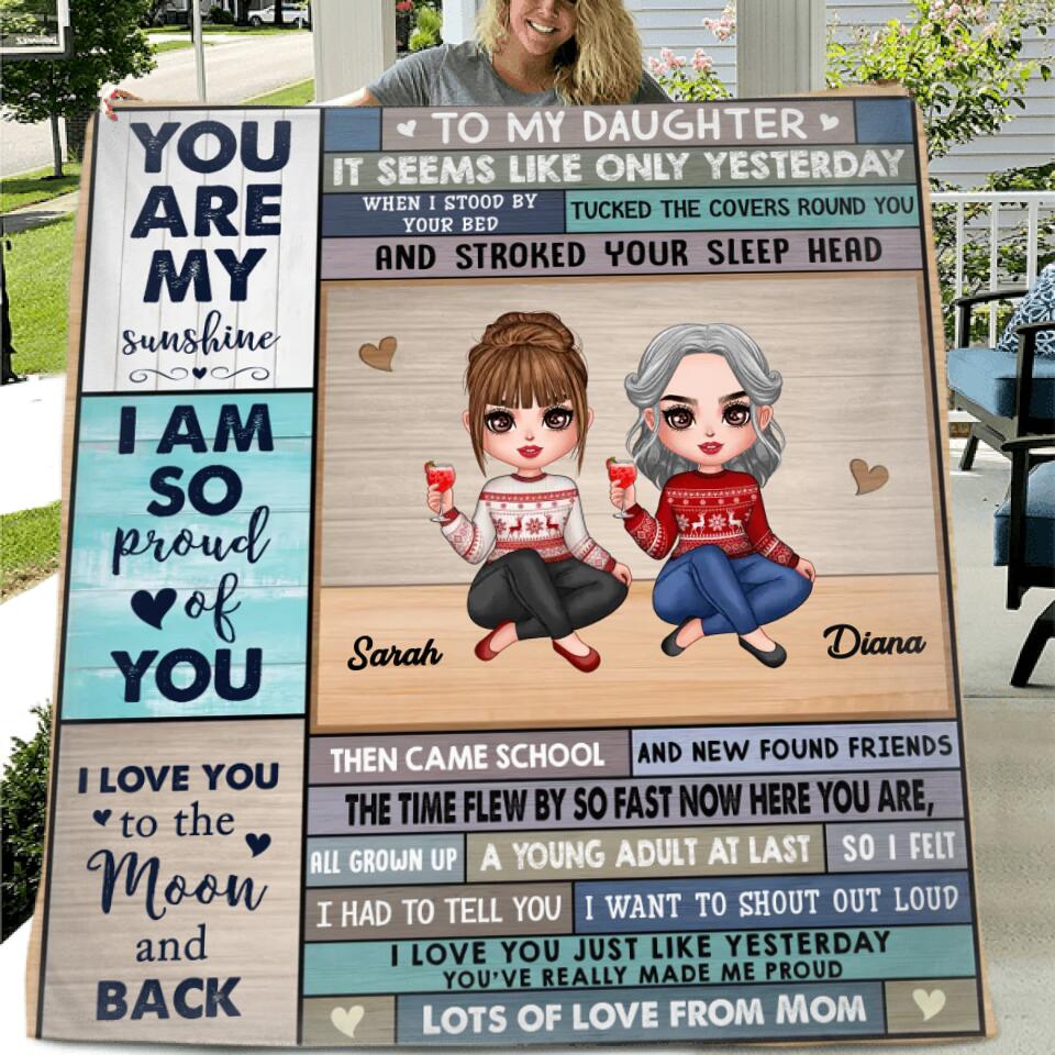 Personalized To My Daughter Quilt/Fleece Blanket - Gift For Daughter From Mom - Its Seems Like Only Yesterday