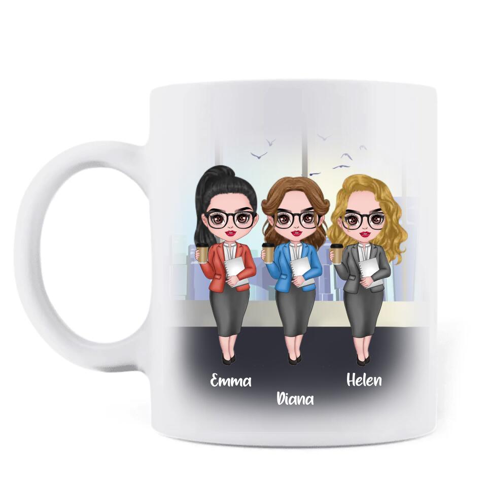 Personalized My Vocabulary At Work Coffee Mug - Gift Idea For Friends/Colleagues - Up to 3 People