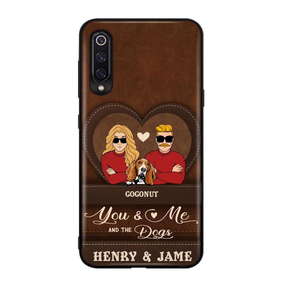 Personalized You & Me And The Dogs Phone Case - Up to 5 Dogs - Valentine's Day Gift Idea For Couple/Dog Lover - Case For Xiaomi, Oppo And Huawei