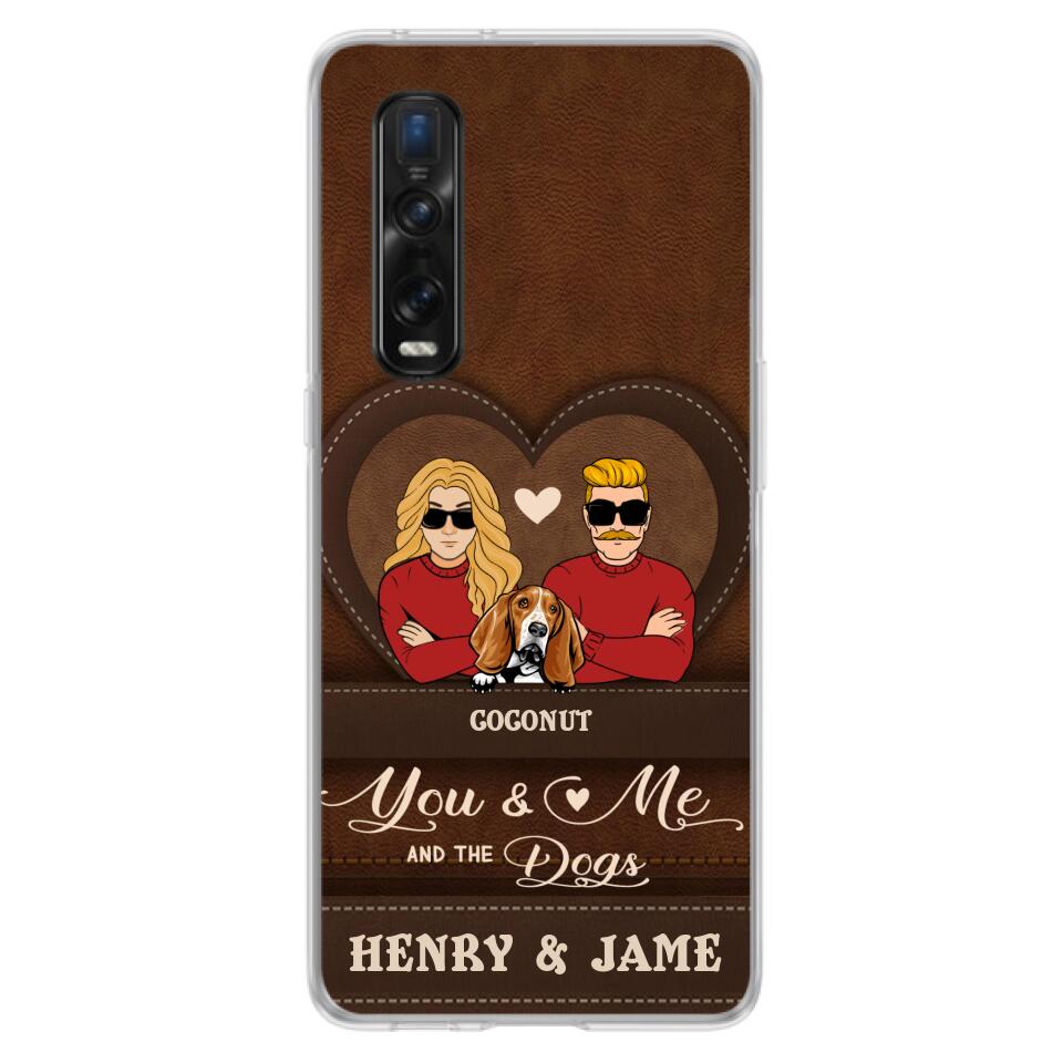 Personalized You & Me And The Dogs Phone Case - Up to 5 Dogs - Valentine's Day Gift Idea For Couple/Dog Lover - Case For Xiaomi, Oppo And Huawei