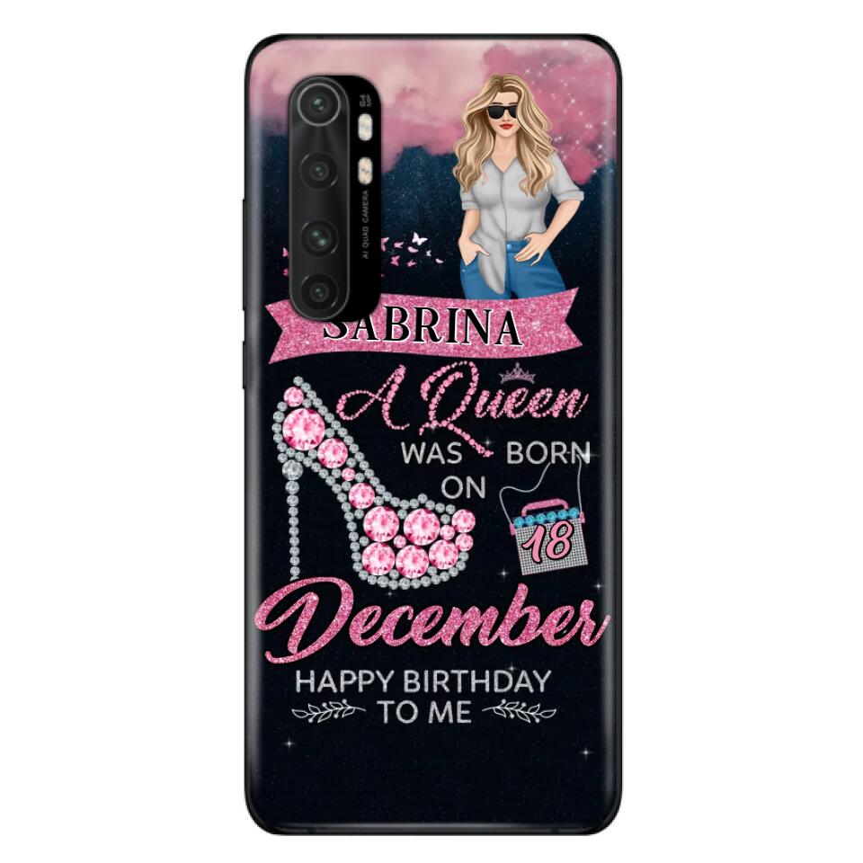 Custom Personalized Birthday Queen Phone Case - Gift Idea For Friends/Birthday - A Queen Was Born - Case for Xiaomi/Huawei/Oppo