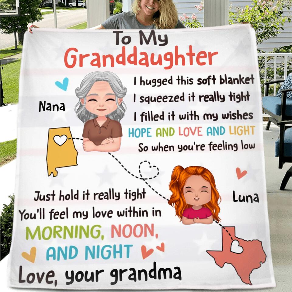 Personalized Feel My Love Pillow Cover/Fleece Blanket/Quilt - Gift Idea For Grandchild - To My Granddaughter