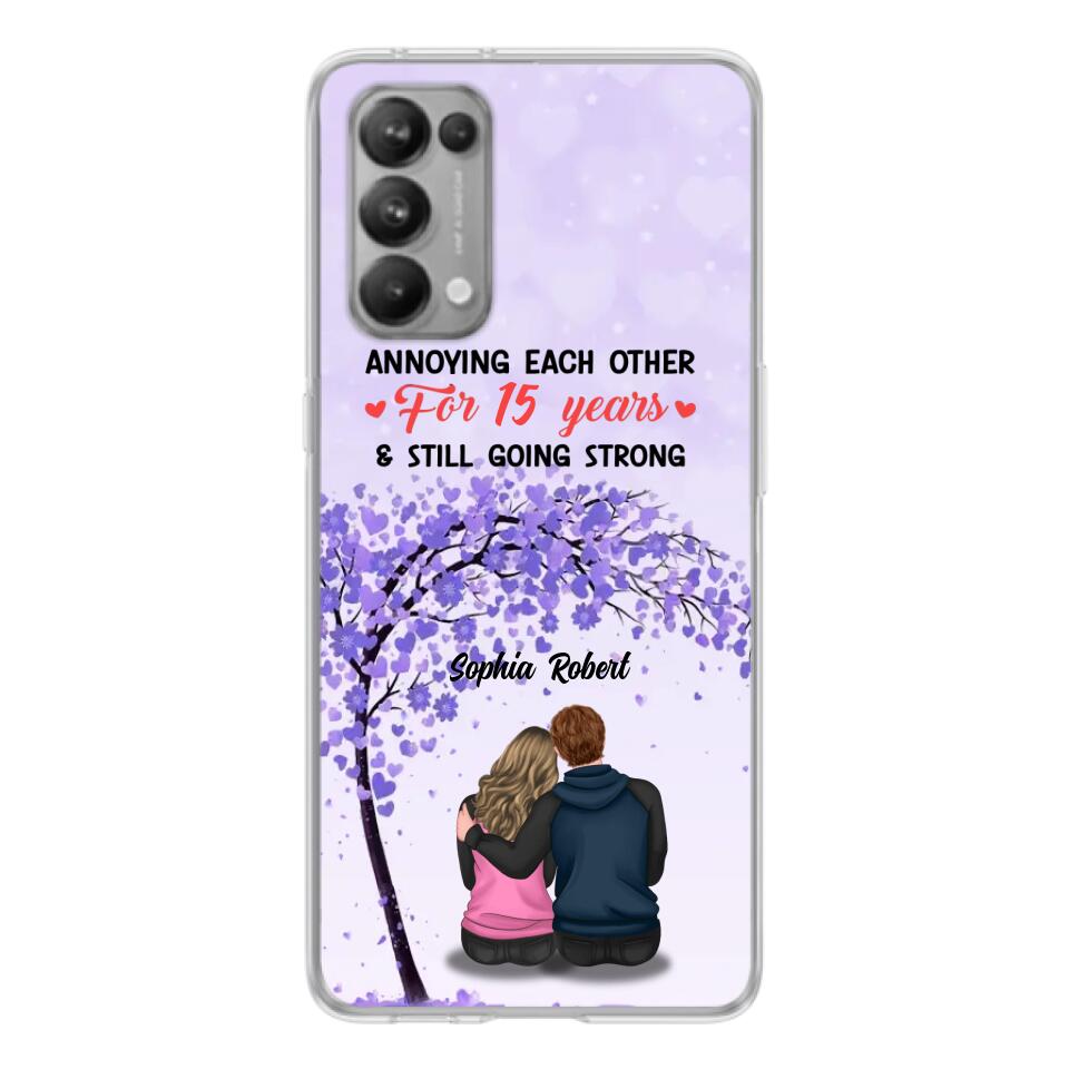Custom Personalized Couple Phone Case - Gift Idea For Couple/Lovers - Annoying Each Other For 15 Years & Still Going Strong - Cases For Oppo, Xiaomi & Huawei