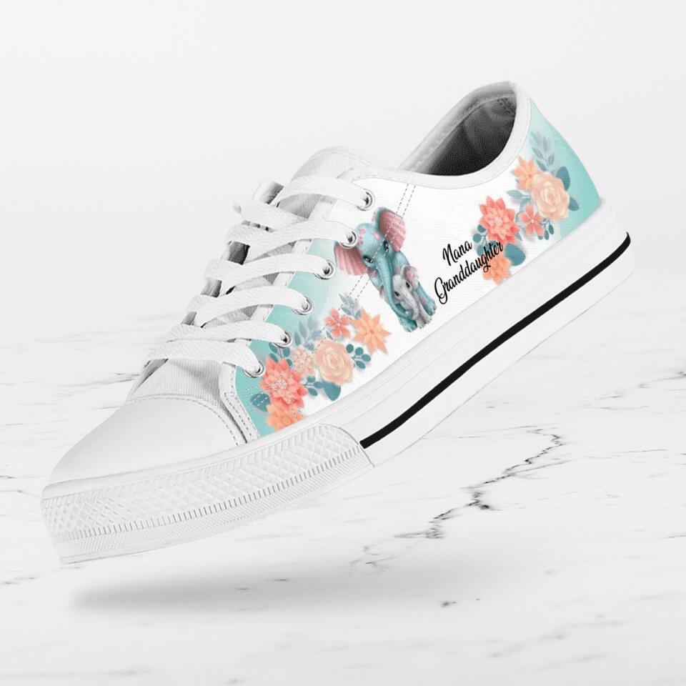 Personalized Grandma & Grandchild Sneakers - Gift Idea For Granddaughter/Grandson - Love From Gramma