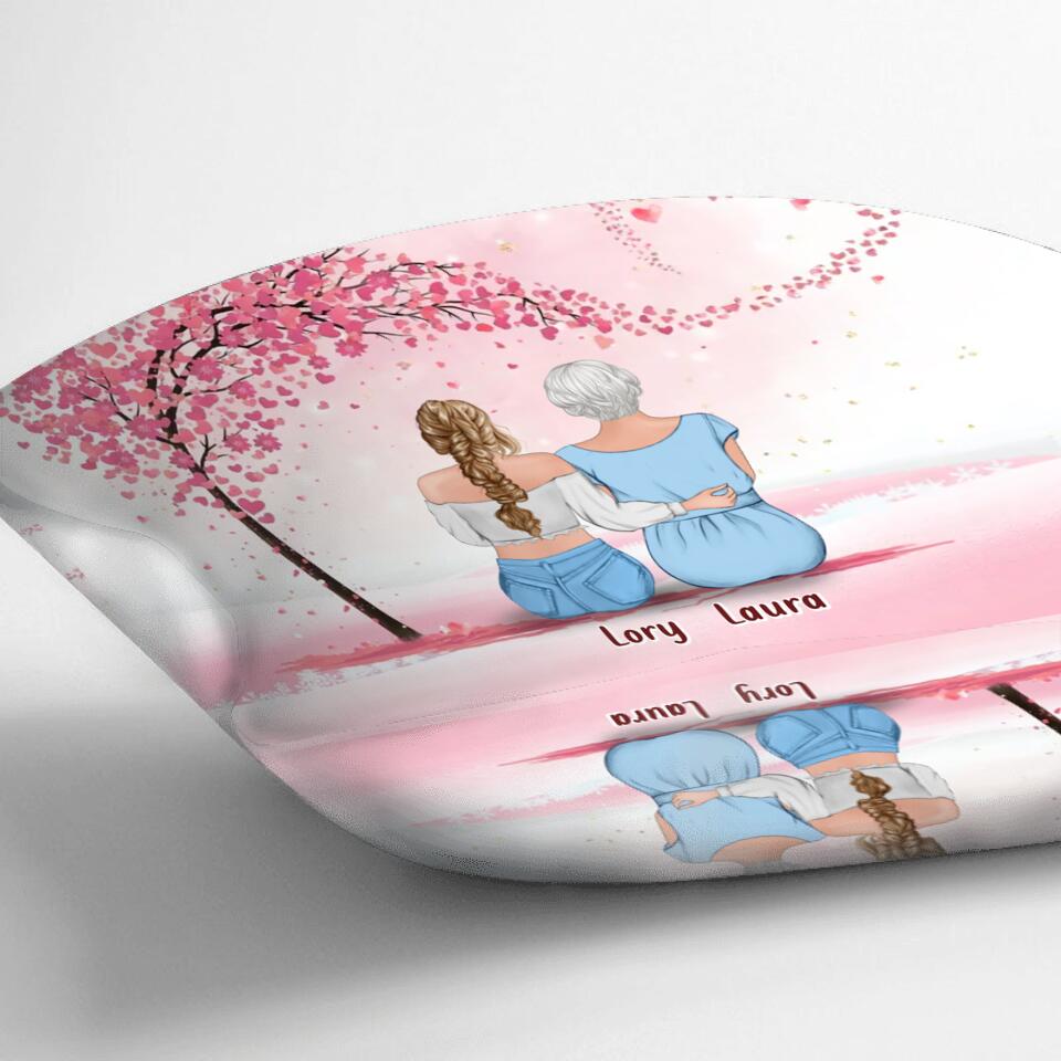 Personalized Mom And Daughter Pillow Cover/Quilt/Fleece Throw Blanket - Mother's Day Gift Idea - Up to 4 Daughters - The Love Between Mother & Daughter Is Forever
