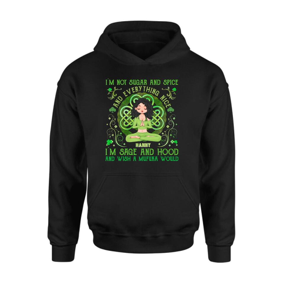 Personalized Irish Girl Yoga Shirt - Gift Idea For St Patrick's Day - I'm Sage And HoodAnd Wish A Mufuka Would