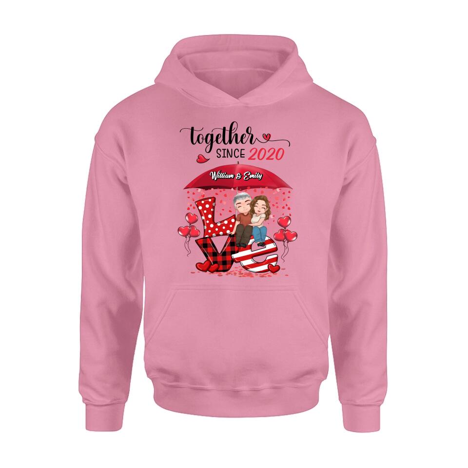 Personalized Couple T-shirt/Long Sleeve/Sweatshirt/Hoodie - Mother's Day Gift For Wife From Husband - Together