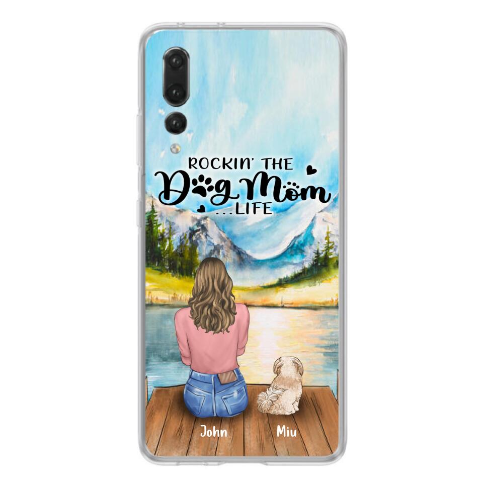 Personalized Dog Mom Phone Case - Gifts For Dog Lover With Up to 7 Dogs - Rockin' The Dog Mom Lifess
