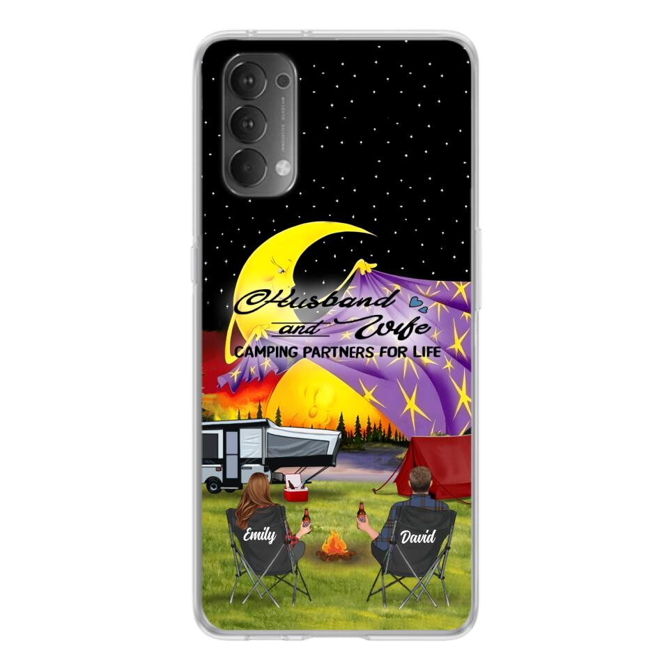 Personalized Camping Phone Case - Couple/Parents With Up to 3 Kids And 4 Pets - Gift Idea For Camping Lover - Case For Xiaomi, Oppo And Huawei