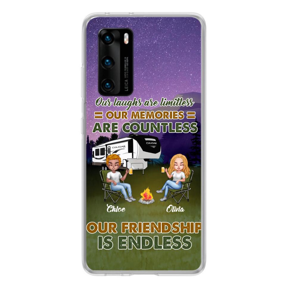 Personalized Camping Friends Phone Case - Up to 4 People - Gift Idea For Friends/Camping Lover - Life Is Better When You're Camping With Friends - Case For Xiaomi/Huawei/Oppo