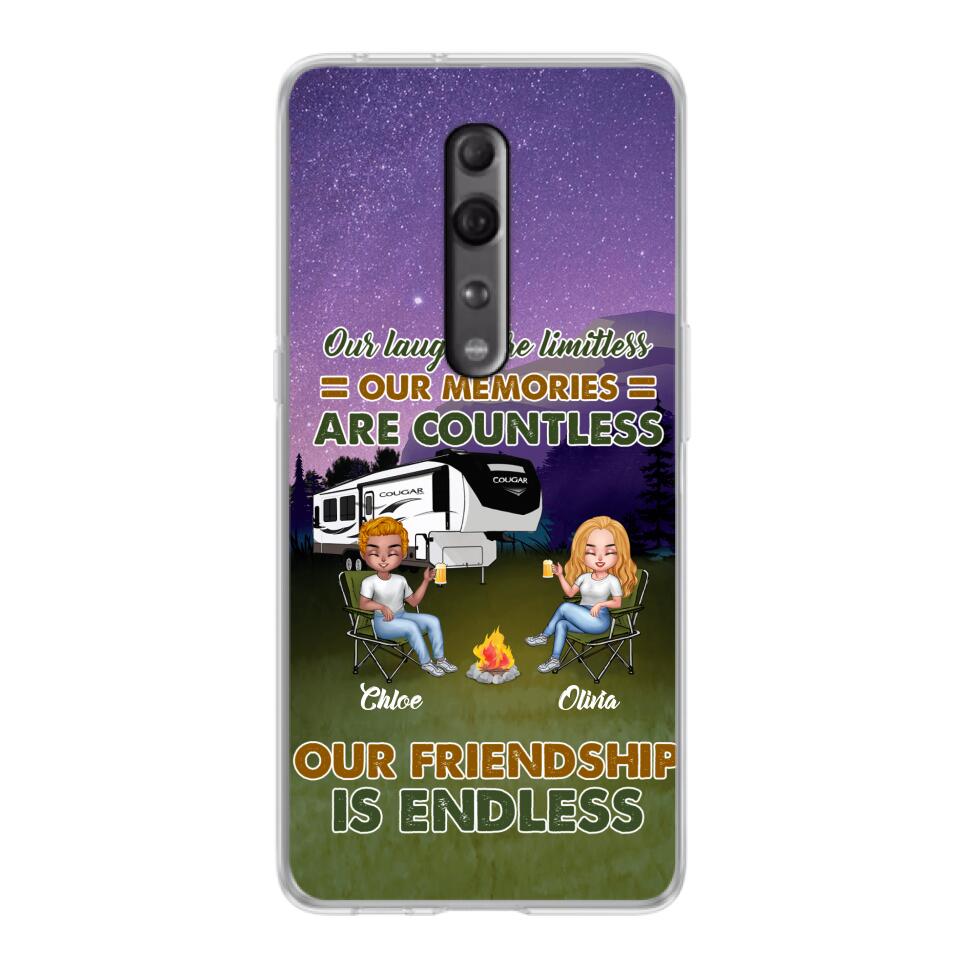 Personalized Camping Friends Phone Case - Up to 4 People - Gift Idea For Friends/Camping Lover - Life Is Better When You're Camping With Friends - Case For Xiaomi/Huawei/Oppo