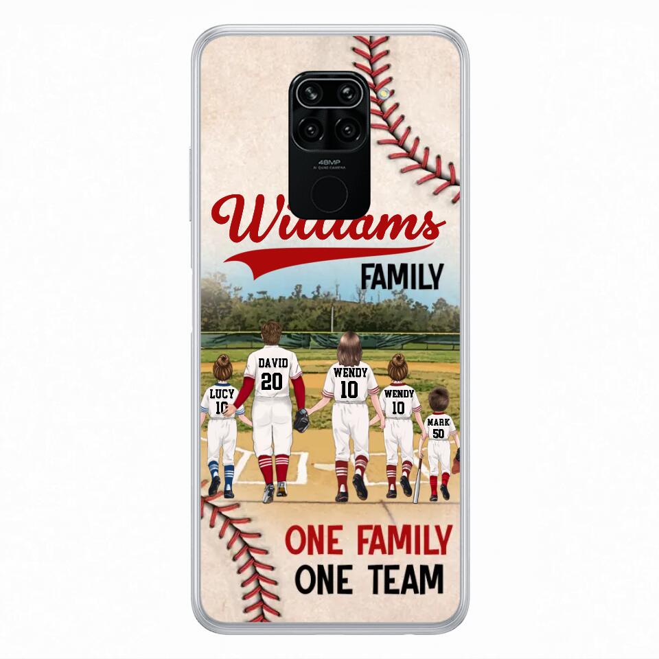 Personalized Baseball Family Phone Case - Up to 3 Children - Gift Idea For Valentine's Day/Birthday/Anniversary/Mother's Day Gift Idea - One Family One Team - Case for Xiaomi/Huawei/Oppo