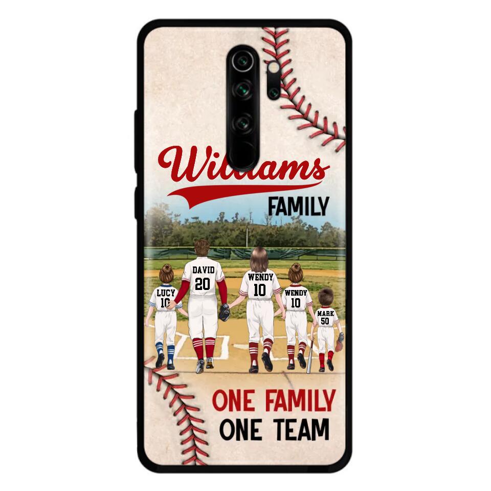 Personalized Baseball Family Phone Case - Up to 3 Children - Gift Idea For Valentine's Day/Birthday/Anniversary/Mother's Day Gift Idea - One Family One Team - Case for Xiaomi/Huawei/Oppo