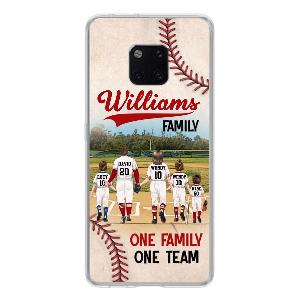 Personalized Baseball Family Phone Case - Up to 3 Children - Gift Idea For Valentine's Day/Birthday/Anniversary/Mother's Day Gift Idea - One Family One Team - Case for Xiaomi/Huawei/Oppo