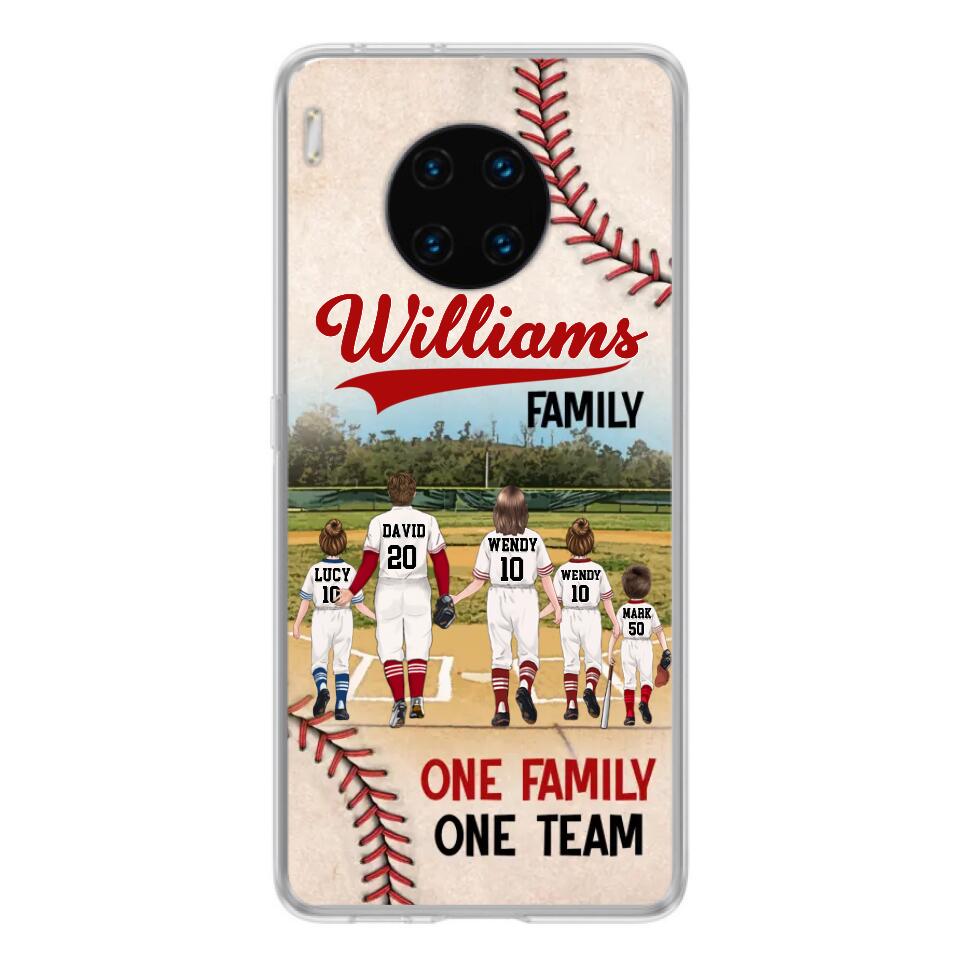 Personalized Baseball Family Phone Case - Up to 3 Children - Gift Idea For Valentine's Day/Birthday/Anniversary/Mother's Day Gift Idea - One Family One Team - Case for Xiaomi/Huawei/Oppo