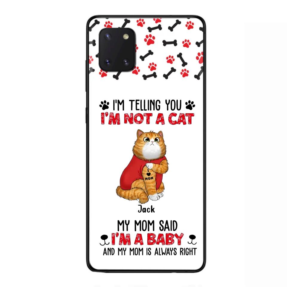 Personalized Dog/Cat Phone Case - Up to 4 Pets - Birthday, Loving Gift For Cat & Dog Lover, Pet Owner, Pet Mom, Pet Dad - My Mom Said I'm A Baby - Case For iPhone And Samsung