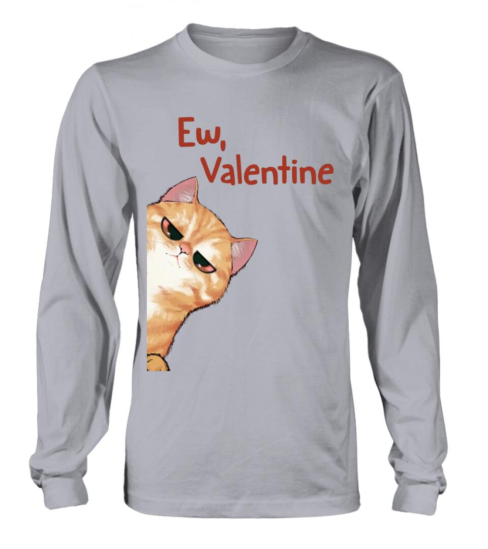 Personalized Valentine Dog/Cat T-shirt/Long Sleeve/Sweatshirt/Hoodie - Up to 4 Pets - Valentine's Day Gift For Cat & Dog Lover, Pet Owner - Ew, Valentine