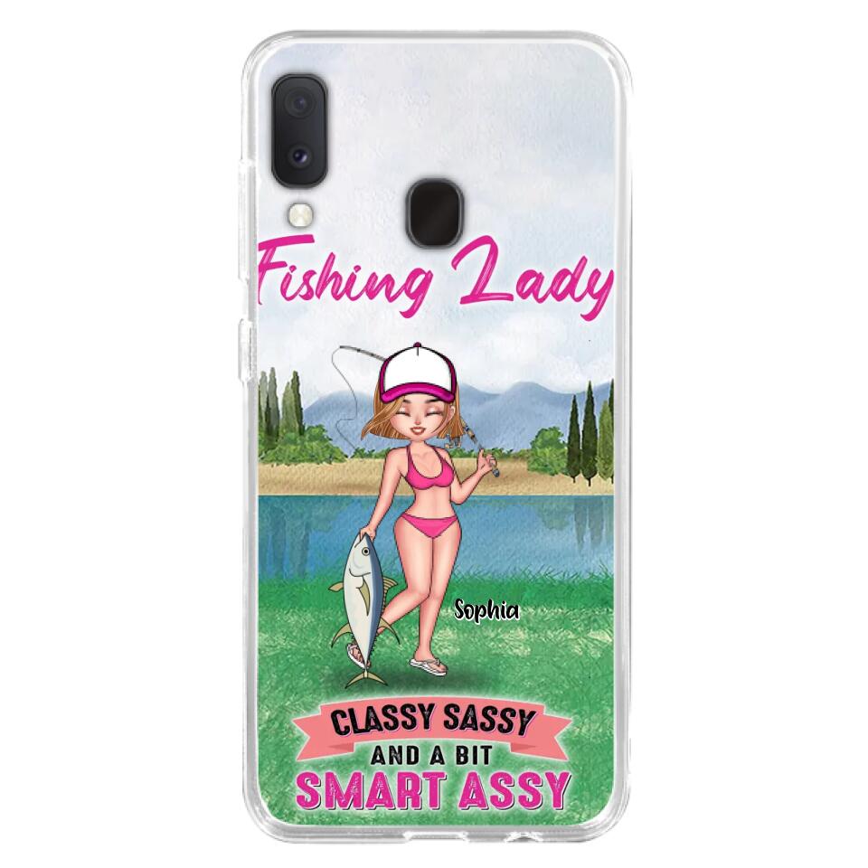 Custom Personalized Fishing Girl Phone Case - Gift Idea For Fishing Lovers - Fishing Lady, Classy Sassy And A Bit Smart Assy - Cases For iPhone & Samsung